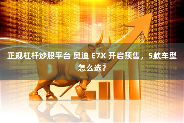 正规杠杆炒股平台 奥迪 E7X 开启预售，5款车型怎么选？