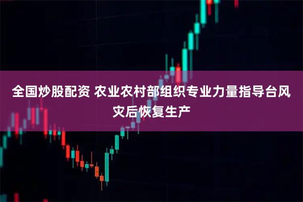 全国炒股配资 农业农村部组织专业力量指导台风灾后恢复生产